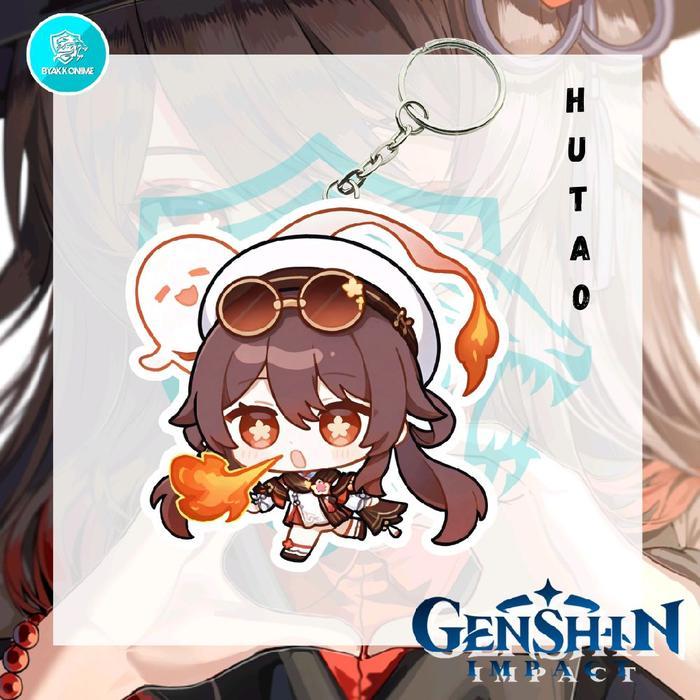 พวงกุญแจอะคริลิค Anime Genshin Impact - Hu Tao Cherries Snow Laden Ganci Anime Akiri - Hu Tao A