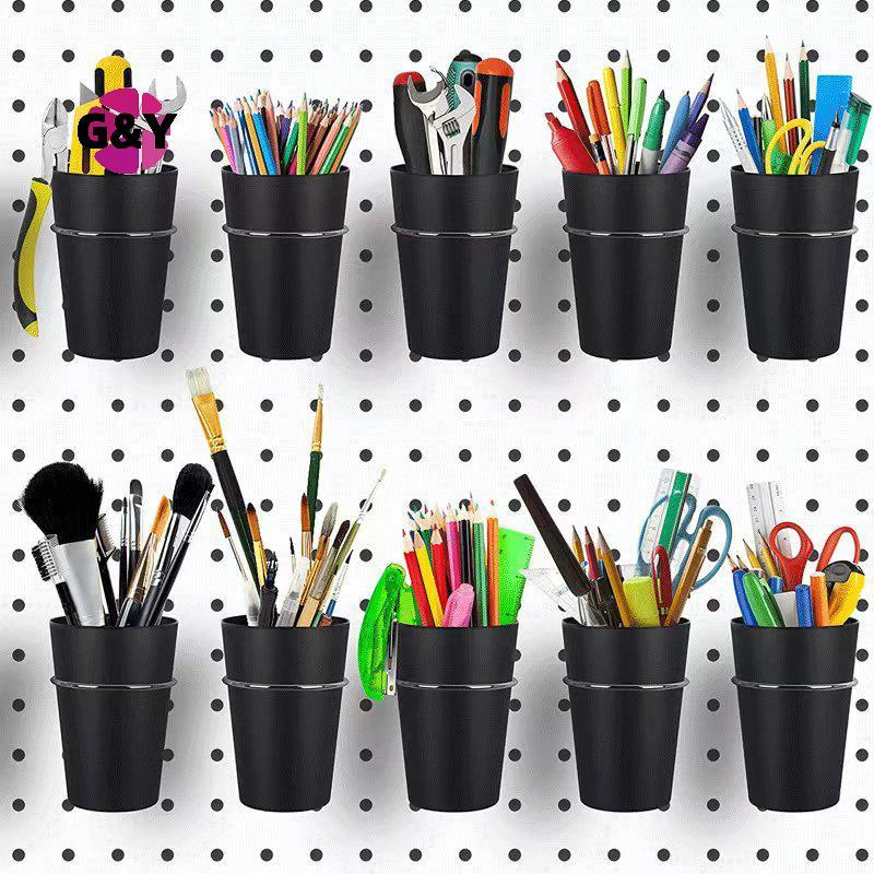 G & Y 1 ชุด Pegboard ถ้วยอุปกรณ์เสริมสําหรับ Craft Room Hook ตะกร้าริบบิ้น Organizer สกรูเครื่องมือสําหรับจัดระเบียบอุปกรณ์เสริมเครื่องมือ