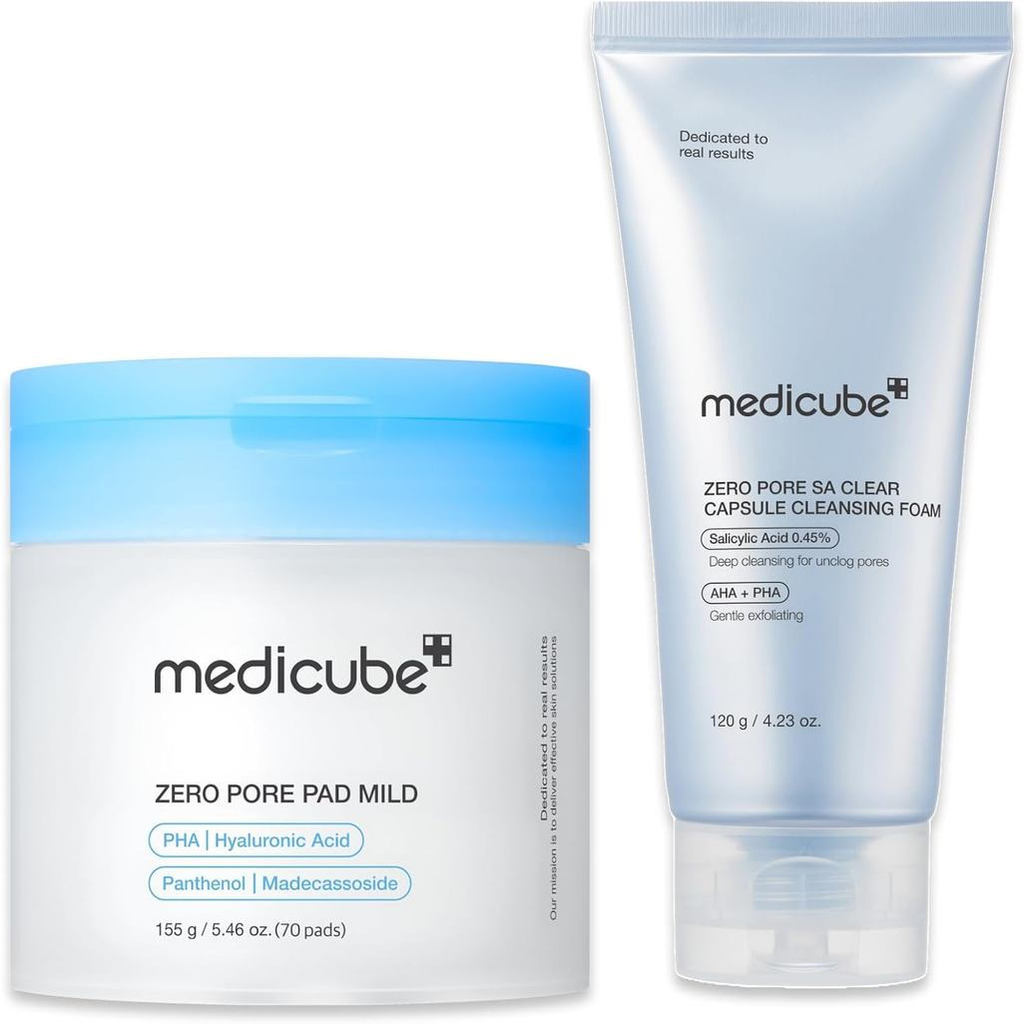 Medicube Zero Pore Cleansing Kit: Zero Pore Gentle Makeup Remover Pad+Zero Pore Capsule Cleanser |  