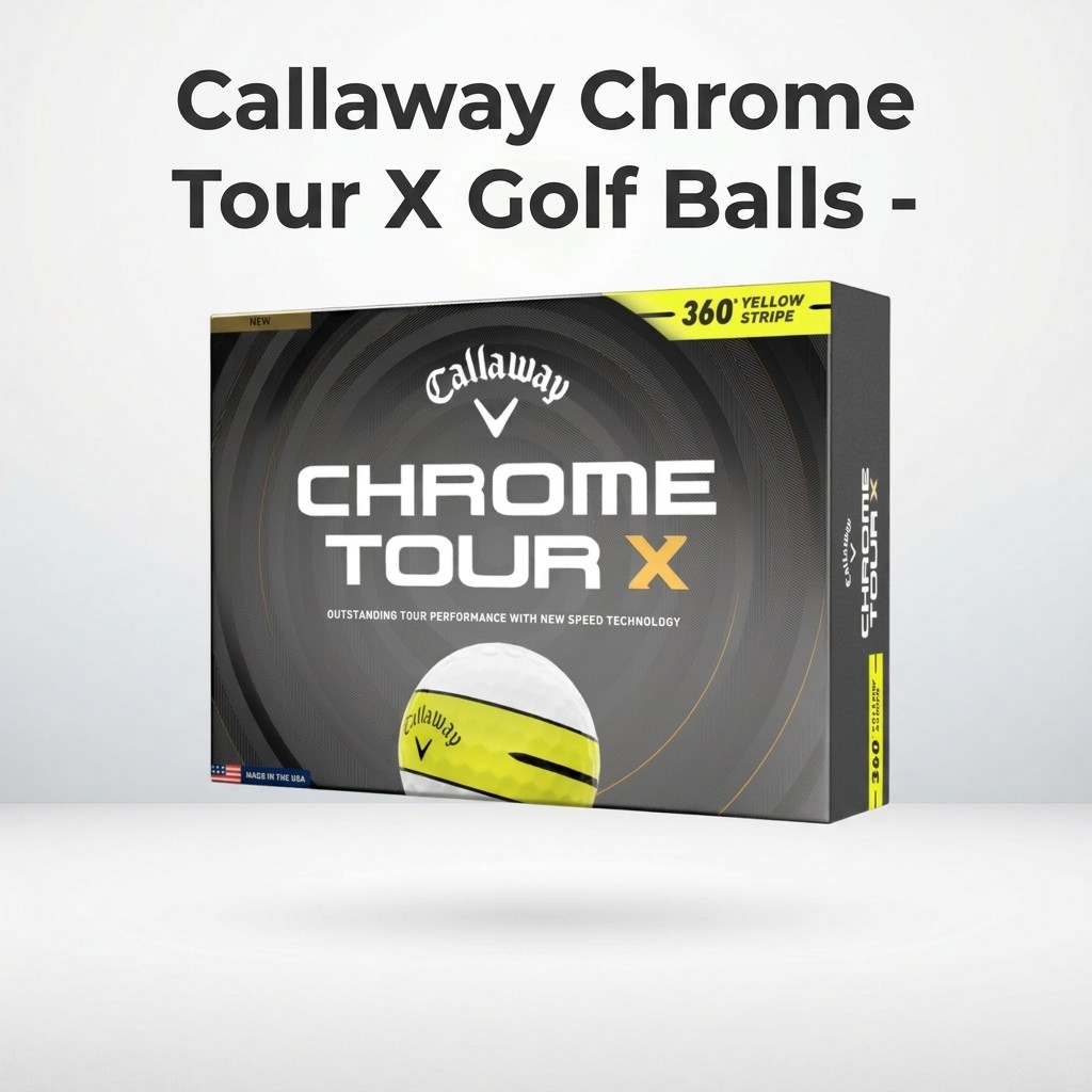 Callaway Chrome Tour X Golf Balls - 1 Dozen (12 Balls) - 4-Piece Structure - White