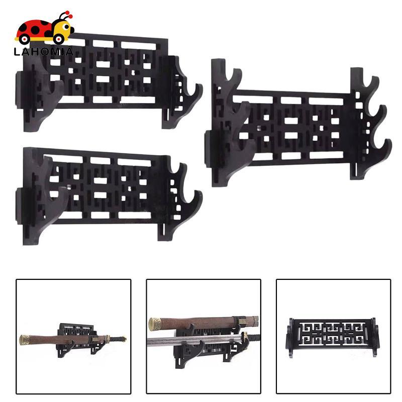 [Lahomia] Samurai Sword Stand Multiuse ติดตั้งง่ายไม้ทนทาน Tanto สําหรับขลุ่ยจีน Tanto Wakizashi Gla