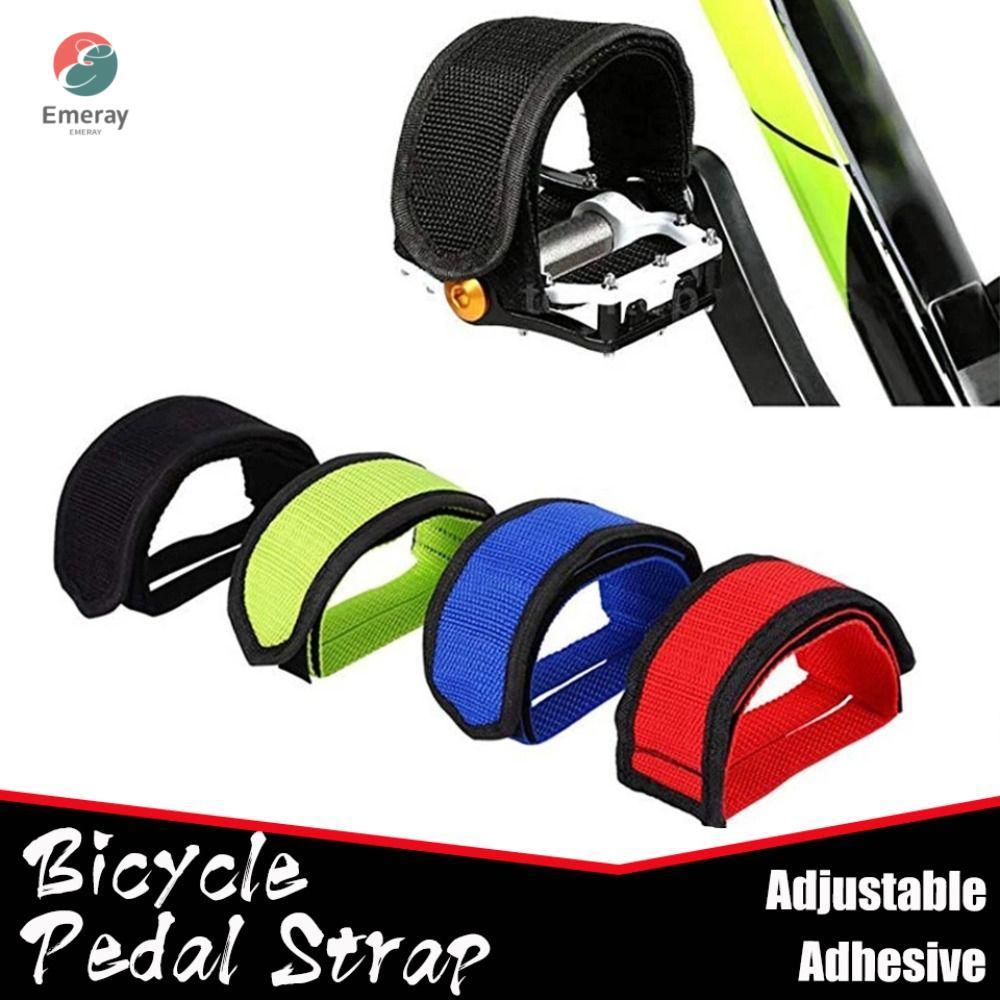 EMERAY Toe Clip MTB อุปกรณ์เสริมจักรยานเหยียบเกียร์คงที่กาวเข็มขัดสายรัดเท้า