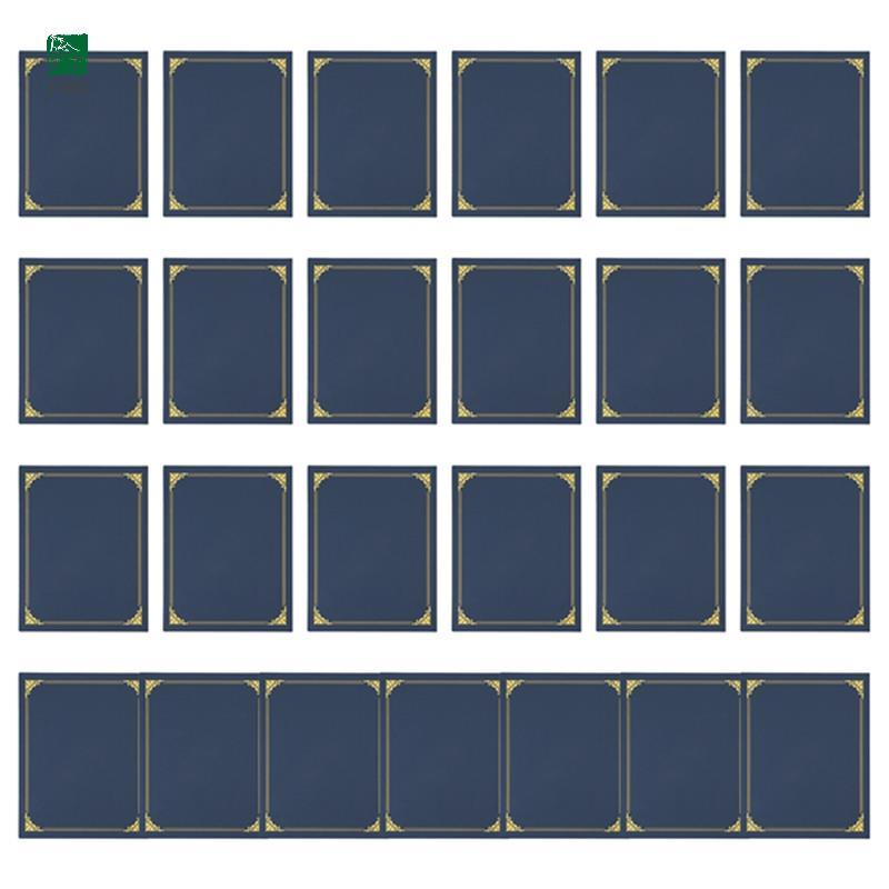 ที่ใส่ใบรับรอง 25 ชิ้น, ที่ใส่ Diploma, ปกใบรับรองด้วยกระดาษขอบฟอยล์สีทองสําหรับขนาดตัวอักษร 8.5x11 นิ้ว