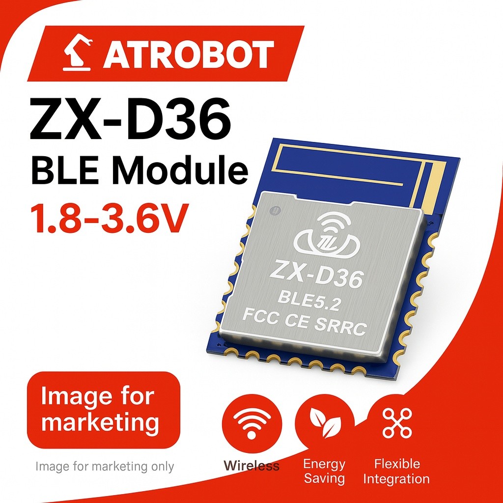 ZX-D36 BLE 5.2 โมดูล Bluetooth (รุ่นปกติ/2.4G เสาอากาศภายนอก) UART 1.8-3.6V ระยะ 100m Low Power