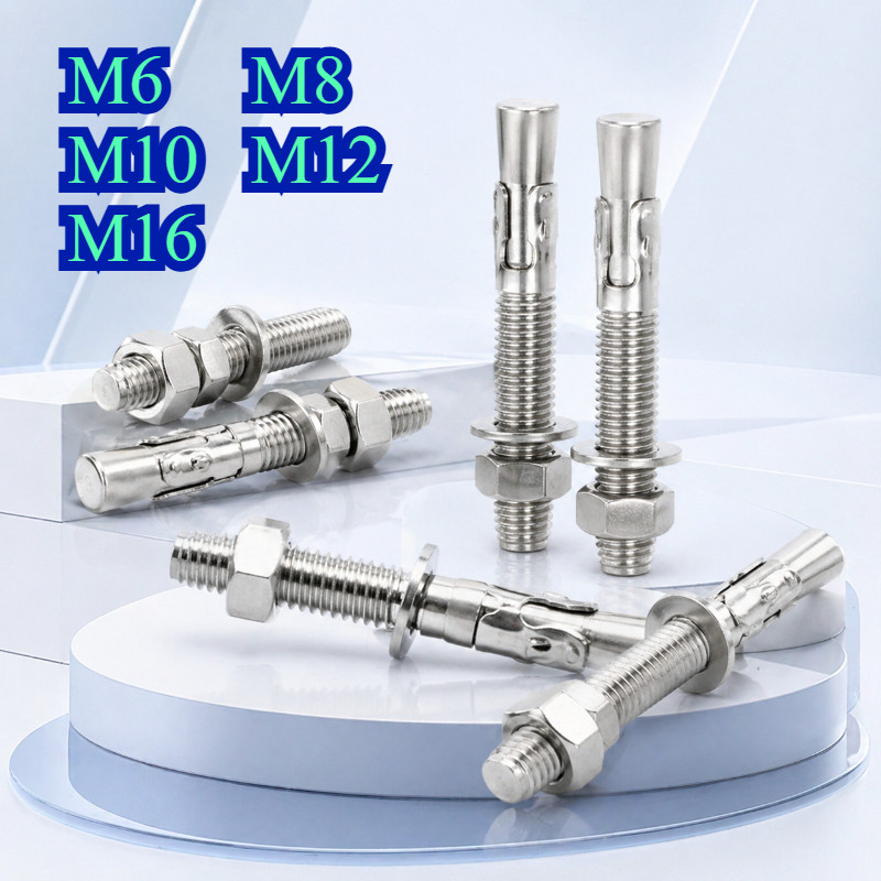 พุกเหล็กสแตนเลส 304 พุกขยายซ่อมรถ สลักเกลียวขยาย M6 M8 M10 M12 M16【CL-1】