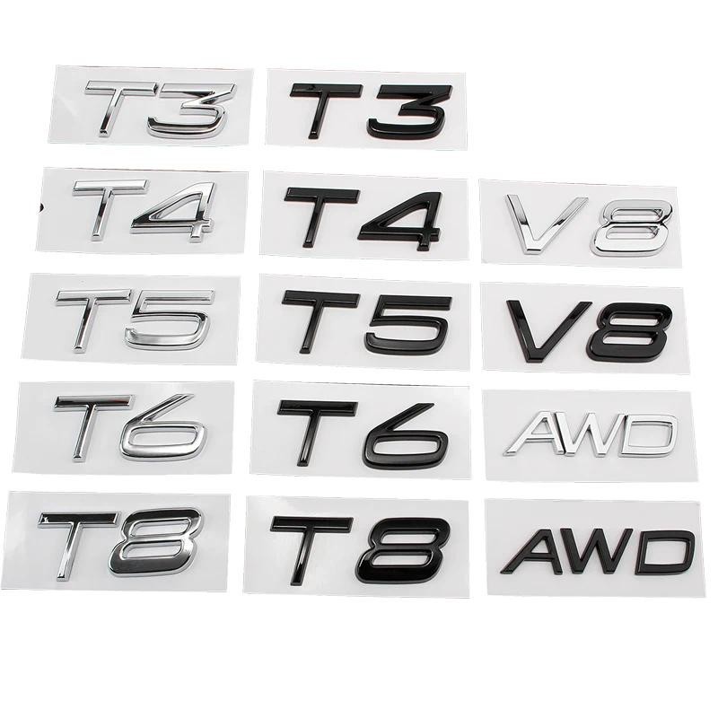 รถ ABS Displacement โลโก้เปลี่ยนป้ายสัญลักษณ์ Decal สติกเกอร์สําหรับ Volvo S60 S80 S90 XC90 XC60 V40