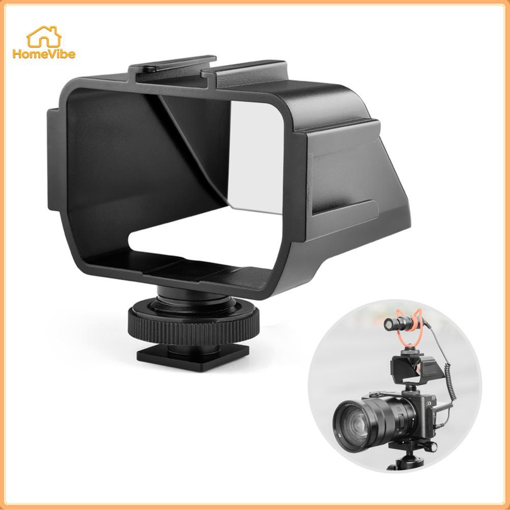 HomeVibe Andoer Universal กล้องเซลฟี่ Vlog Flip Up กระจกหน้าจอ 3 Cold Shoe Mounts สำหรับติดตั้งไมโคร