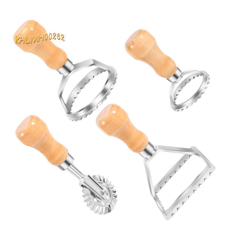 [Bestseller Y2]Ravioli Maker Cutter Stamp Set-Leading Dough Cutter and Press Stamps with Wooden-For 