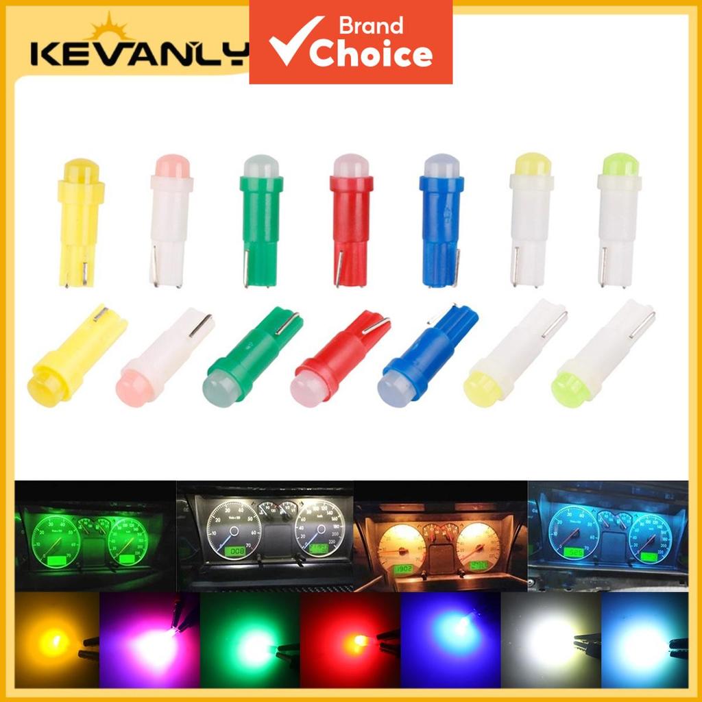 KEVANLY 10 ชิ้น T5 หลอดไฟ LED สําหรับหน้าปัดรถยนต์