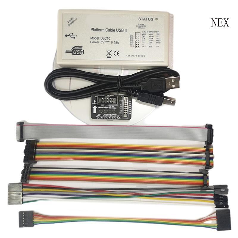 NEX สําหรับอุปกรณ์ USB สายแพลตฟอร์ม Xilinx พร้อมอะแดปเตอร์ Jtag สําหรับโปรแกรมเมอร์ CPLD FPGA