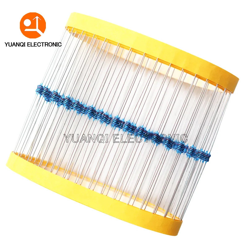 100pcs 1/8W 1% โลหะฟิล์ม Resistor 0.125W 1R-4.7M 10R 22R 47R 100R 220R 470R 680R 1K 3.3K 4.7K 10K 22