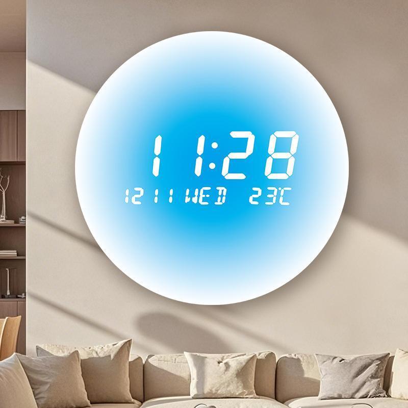 Perpetual Calendar นาฬิกาจอแสดงผลอิเล็กทรอนิกส์นาฬิกาแขวนห้องนั่งเล่น 2025 สไตล์ใหม่ High-End นาฬิกา