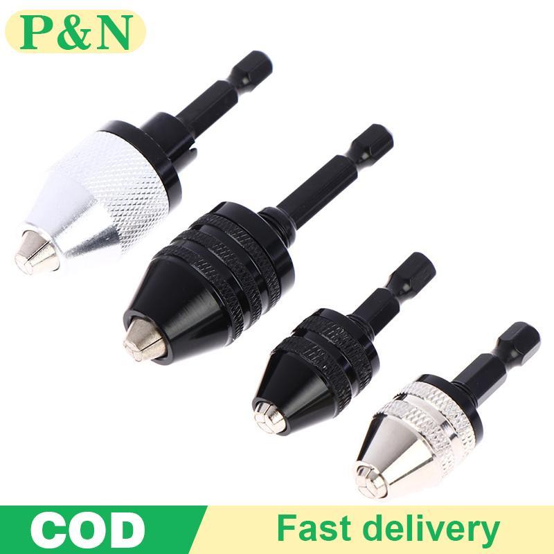 [P&N] 1/4 Hex Shank Keyless Drill Chu Qui เปลี่ยนอะแดปเตอร์แปลงเจาะอะแดปเตอร์ [cod]