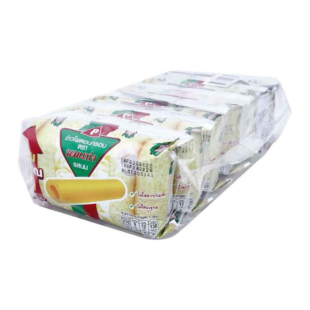[สินค้าส่งด่วน] นมแท่ง ข้าวโพดอบกรอบ รสนม 30 ก. X6 NOMTANG CORN SNACK MILK FLAVOUR 30 G. X6