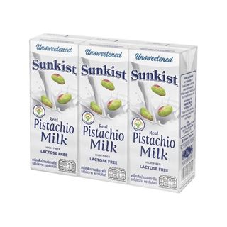 [สินค้าส่งด่วน] ซันคิสท์นมพิสทาชิโอรสจืด180มล แพ็ค 3 SUNKIST UNSWEETENED PISTACHIO180ML PACK 3