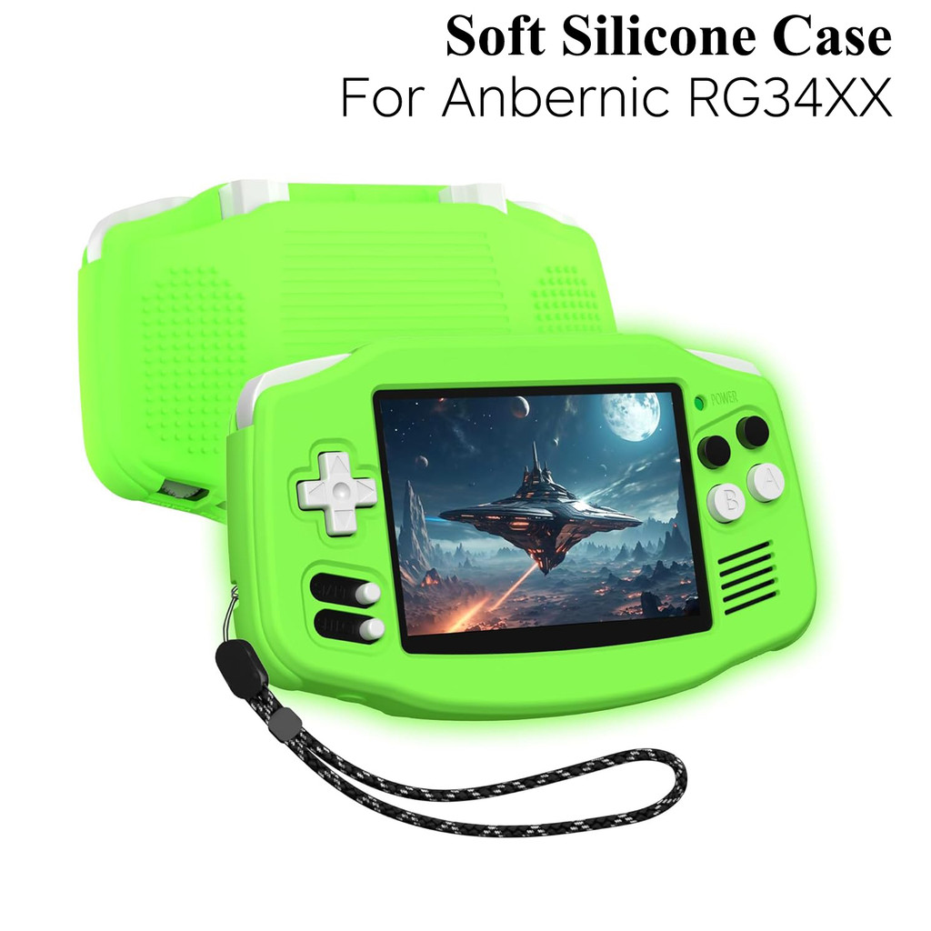 สําหรับ Anbernic RG34XX เคสซิลิโคน, ฝาครอบป้องกันแบบนุ่มสําหรับ RG34XX Retro เกมคอนโซลมือถือ, ป้องกั