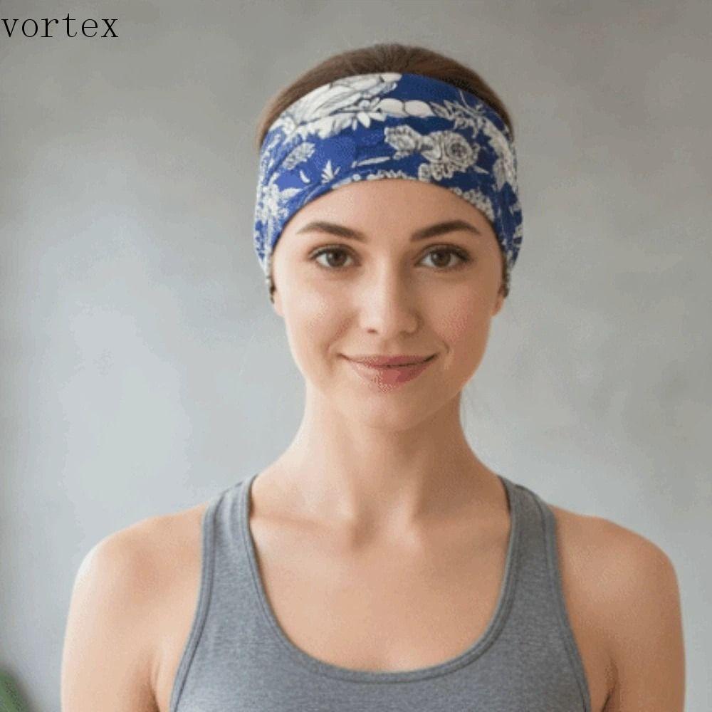 VORTEXG 6 PCS ที่คาดผมกีฬา, Y2K Euro-American Style Yoga Hairband, ชุด 6 Hip-hop กว้างด้านข้าง Breat