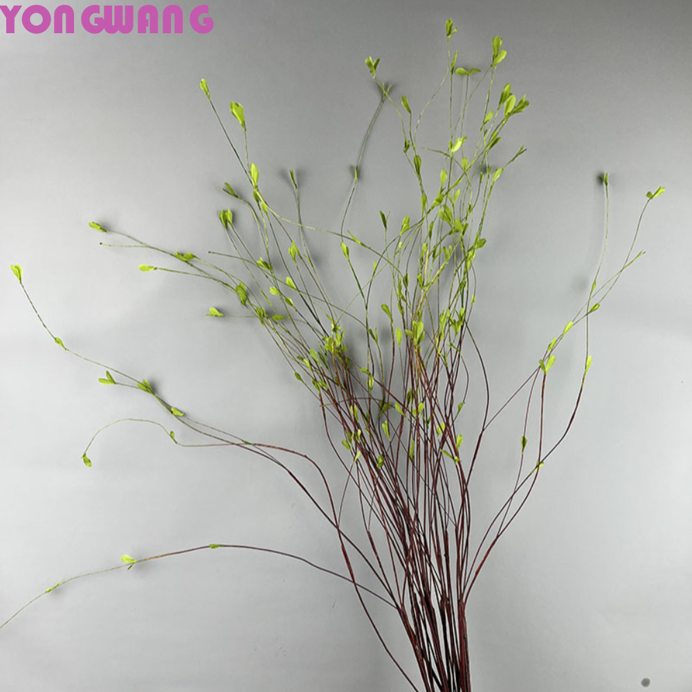 YONGWANG66HR ประดิษฐ์ Willow สาขา, 130 ซม.พลาสติกปลอม Willow Tree, การจัดดอกไม้เหมือนจริง Handmade จ