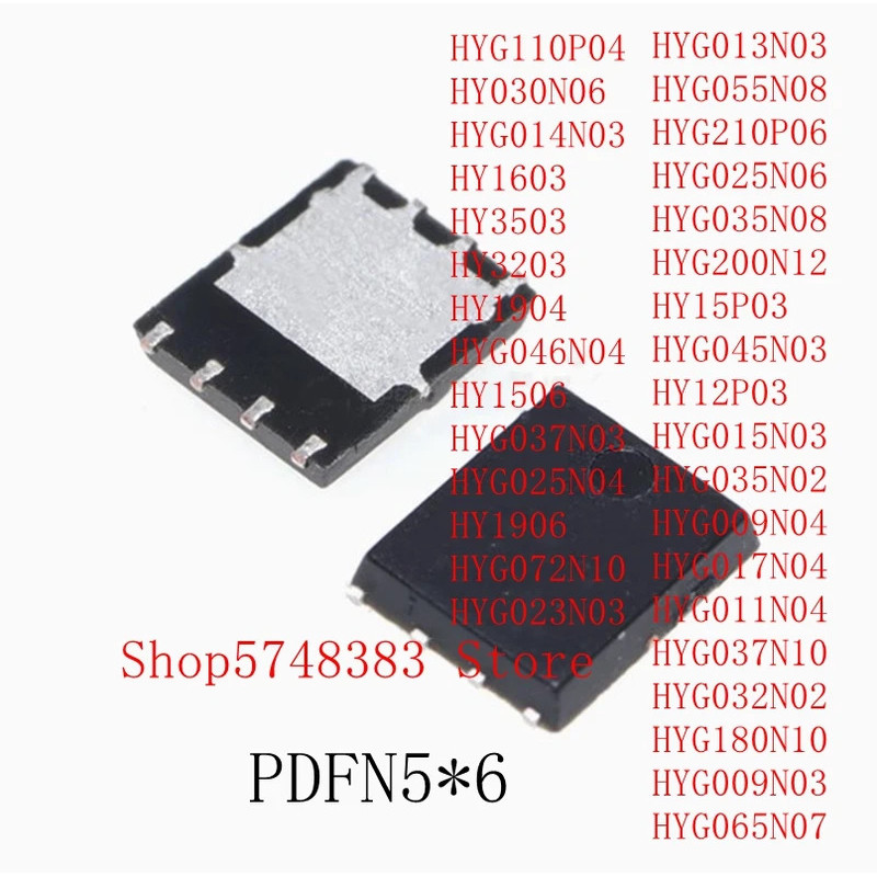 5PCS HYG017N04 HYG011N04 HYG037N10 HYG032N02 PDFN8-5*6 ชิปic
