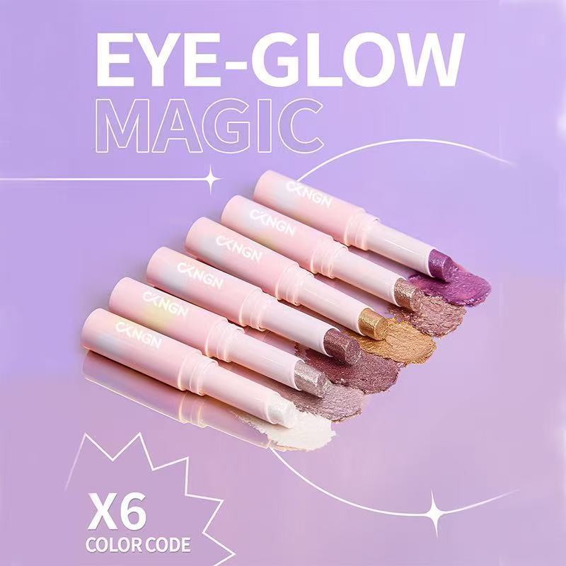 Popular~Makeup eyeshadow stick with crystal mashed potato texture, multi-use highlighter eyeshadow s