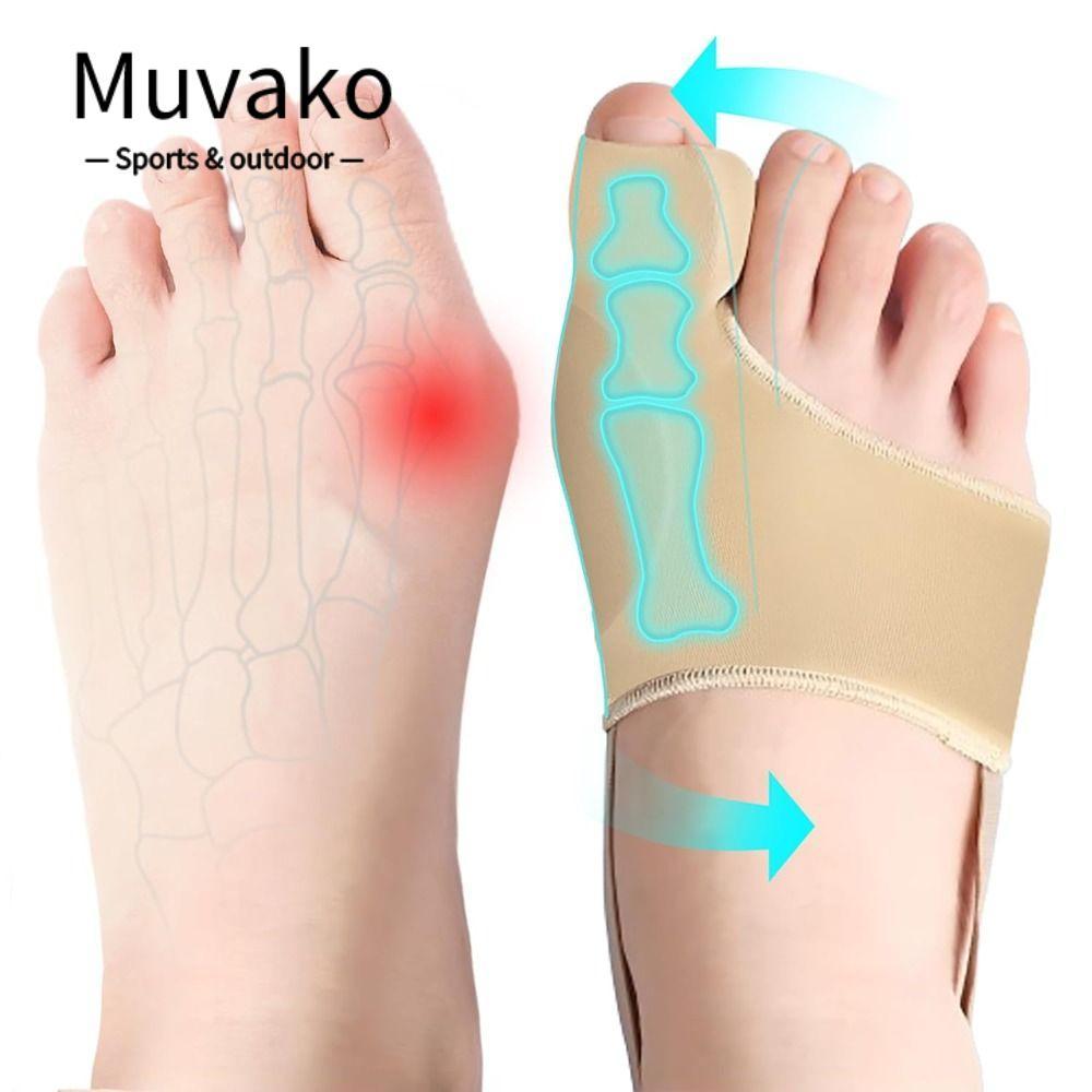 MUVAKO Bunion Socks, Non-Slip Breathable Bunion Corrector, แบบพกพายืด Hallux Valgus Correction Bunio