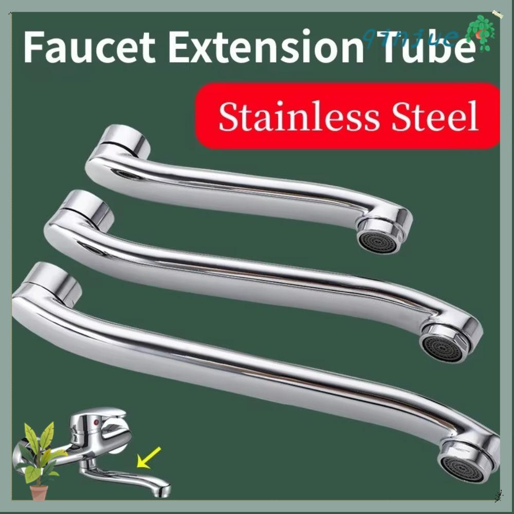 QINJUE Faucet Extender Connector, Quick Open S-type Basin Faucet Tube, Fashion Stainless Steel Sink 