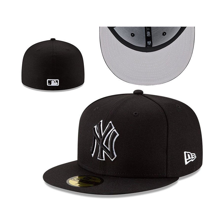 2026 แฟชั่นใหม่ล่าสุด MLB Chicago สีขาว Sox Unisex ผู้ชายผู้หญิง 59FIFTY ติดตั้ง SnapBack แบน Brim ห