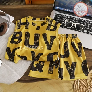 ชุดเซ็ตเสื้อกล้ามเด็ก ชุดกล้ามน่าร้อน สำหรับเด็กผู้ชาย ชุดเด็กแฟชั่น เท่ๆ สายสตรีท งานฮิต