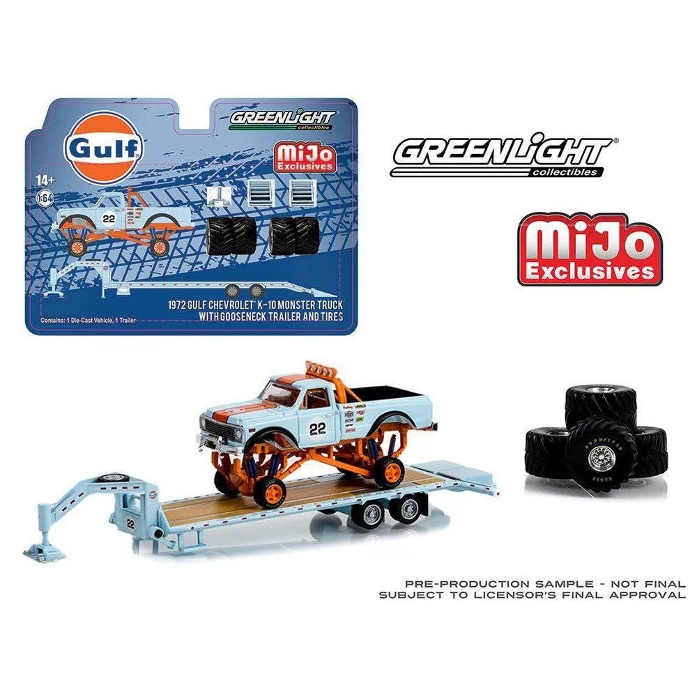 [ใหม่ในเดือนพฤษภาคม] GreenLight GreenLight 1: 64 1972 CHEVROLET CHEVROLET K-10 MONSTER TRUCK สายคล้อ