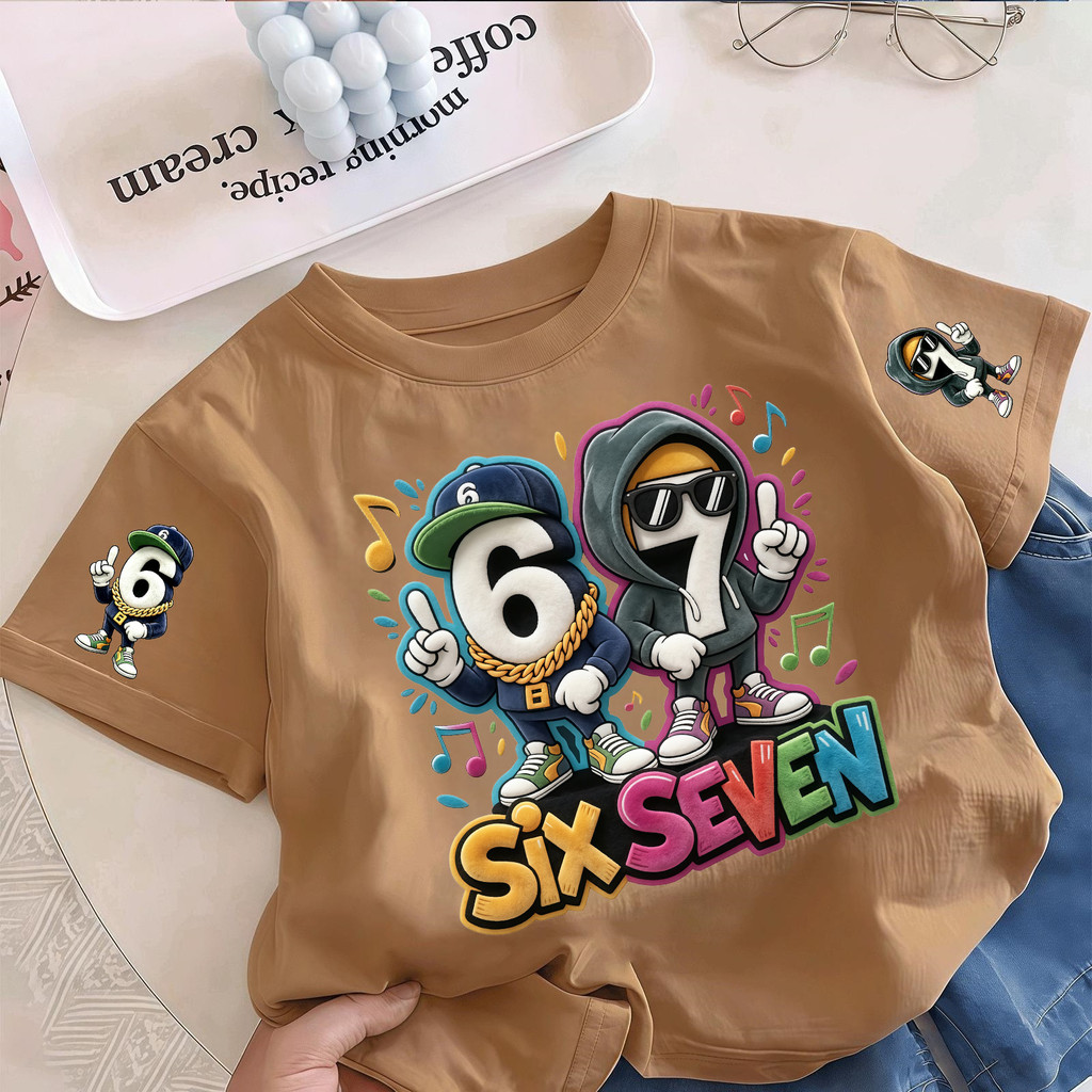 COD✅ Kids T เสื้อเด็กผู้ชาย (ลายเสื้อยืดพิมพ์หมายเลข 67) เสื้อ67 ผ้าเทคโนโลยี sorona จากอเมริกา
