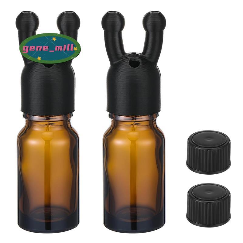 2 แพ็คน้ํามันหอมระเหย Inhaler Leakproof Double Hole Aroma Nasal Inhaler Inhaling Cap Mini น้ําหอมขวด
