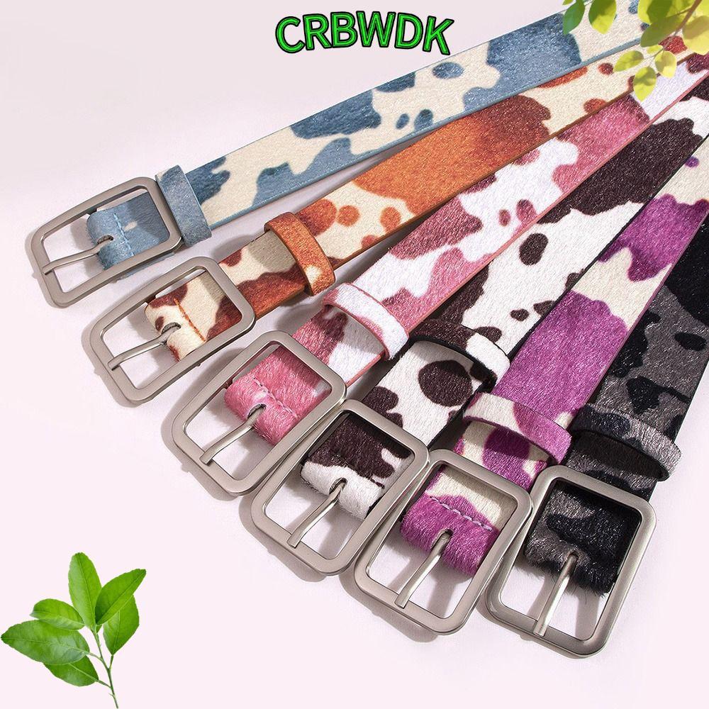 CRBWDK Punk Waistband, Shine Rhinestone PU Leather Women Belt, Leopard Square Buckle Leather Belt