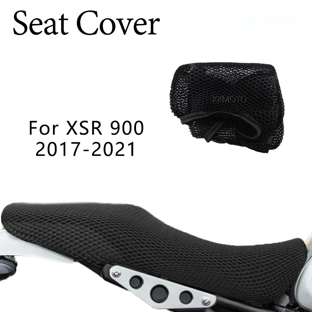 สําหรับYAMAHA XSR900 XSR 900 2017-2020 2021 ฝาครอบที่นั่งรถจักรยานยนต์ฉนวนกันความร้อน 3Dตาข่ายระบายอ