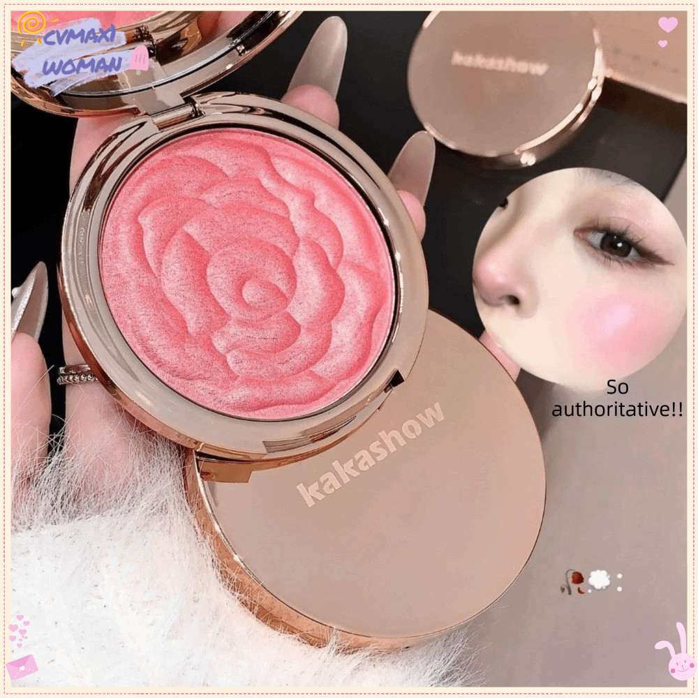 CYMX Blush Powder, Shimmer Glitter Long-lasting Rose นูน Blush, High Pigment ดอกไม้ Texture Brighten แต่งหน้าเครื่องสําอาง Brightening แต่งหน้า