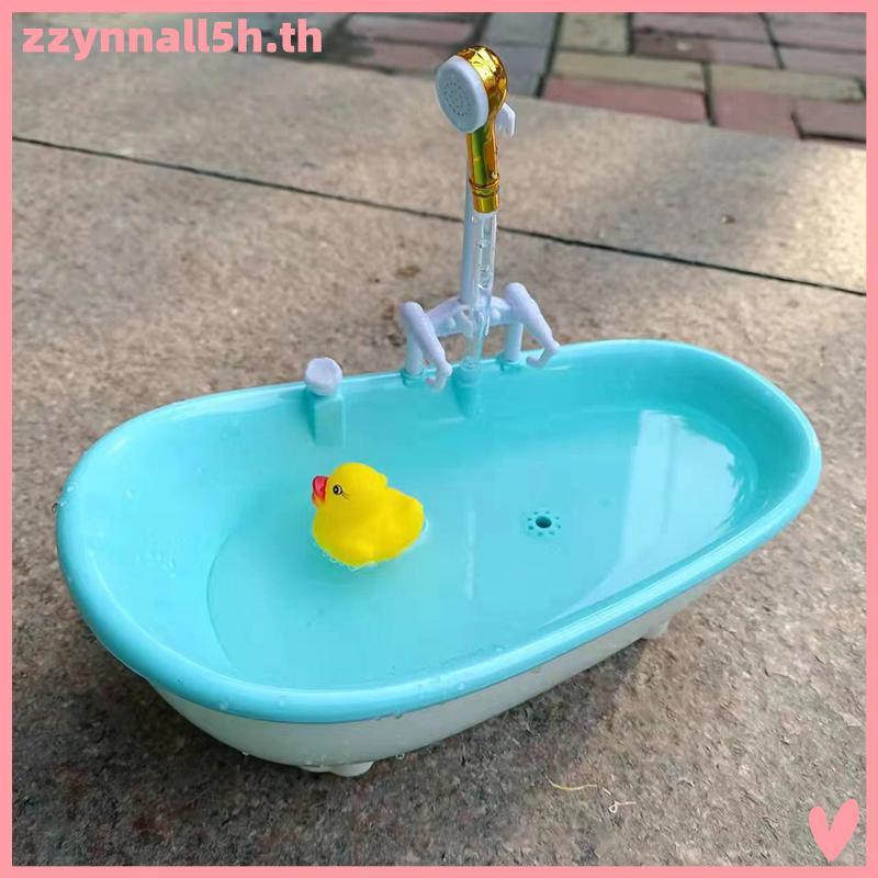 Zzynnall5h Miniatures อ่างอาบน้ําไฟฟ้าตุ๊กตาอุปกรณ์เสริมอ่างพลาสติก 1:6 Scale เฟอร์นิเจอร์บ้านตุ๊กตา ing น้ําเด็กอาบน้ําของเล่น.