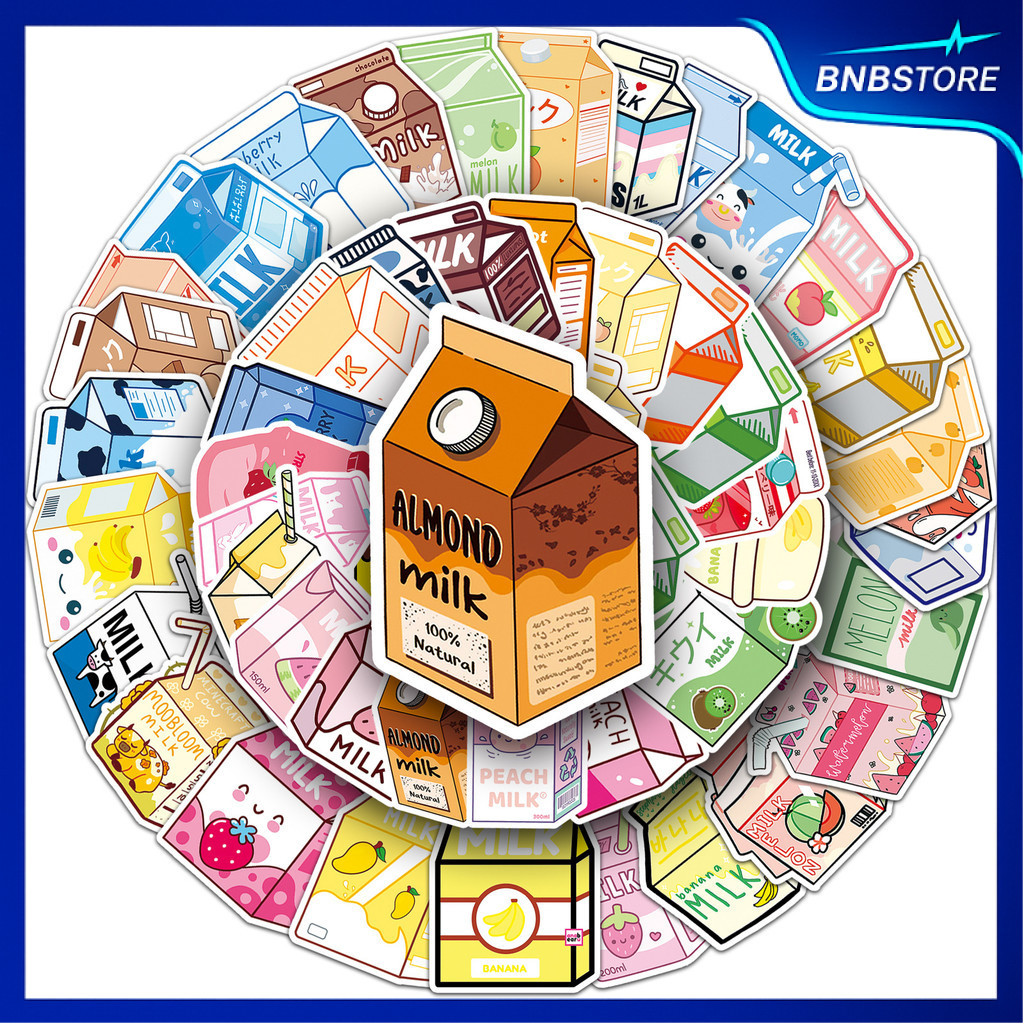 🍀ส่งจากไทย🍀 50ชิ้น สติกเกอร์ กล่องนมUHT เครื่องดื่ม UHT Milk Package Beverage Sticker พร้อมส่ง