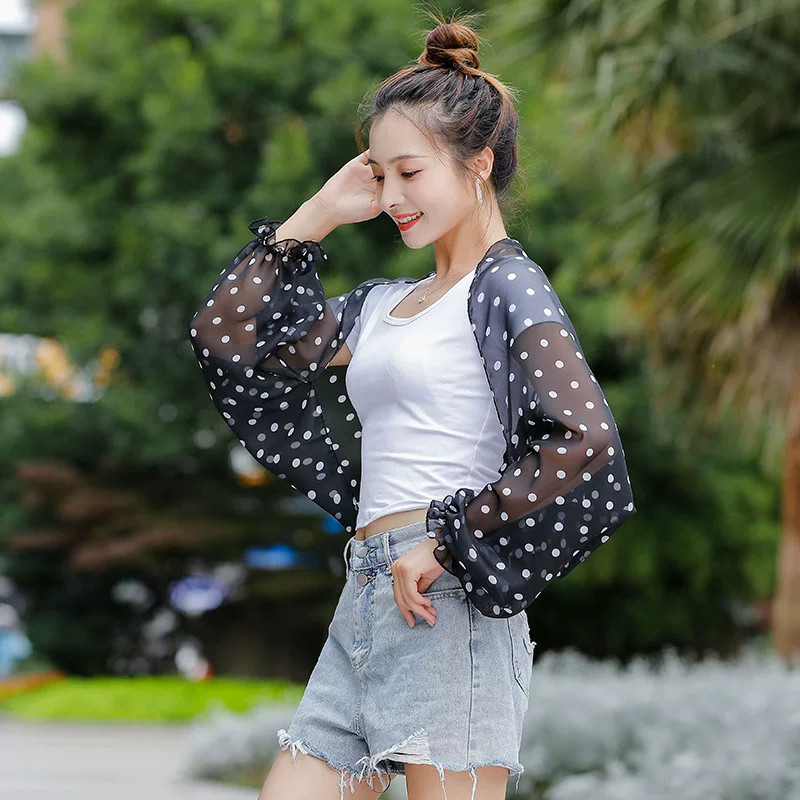 ผ้าคลุมไหล่กันแดด สไตล์ฝรั่งเศส ทันสมัย สไตล์เรโทร รูปที่ 3
