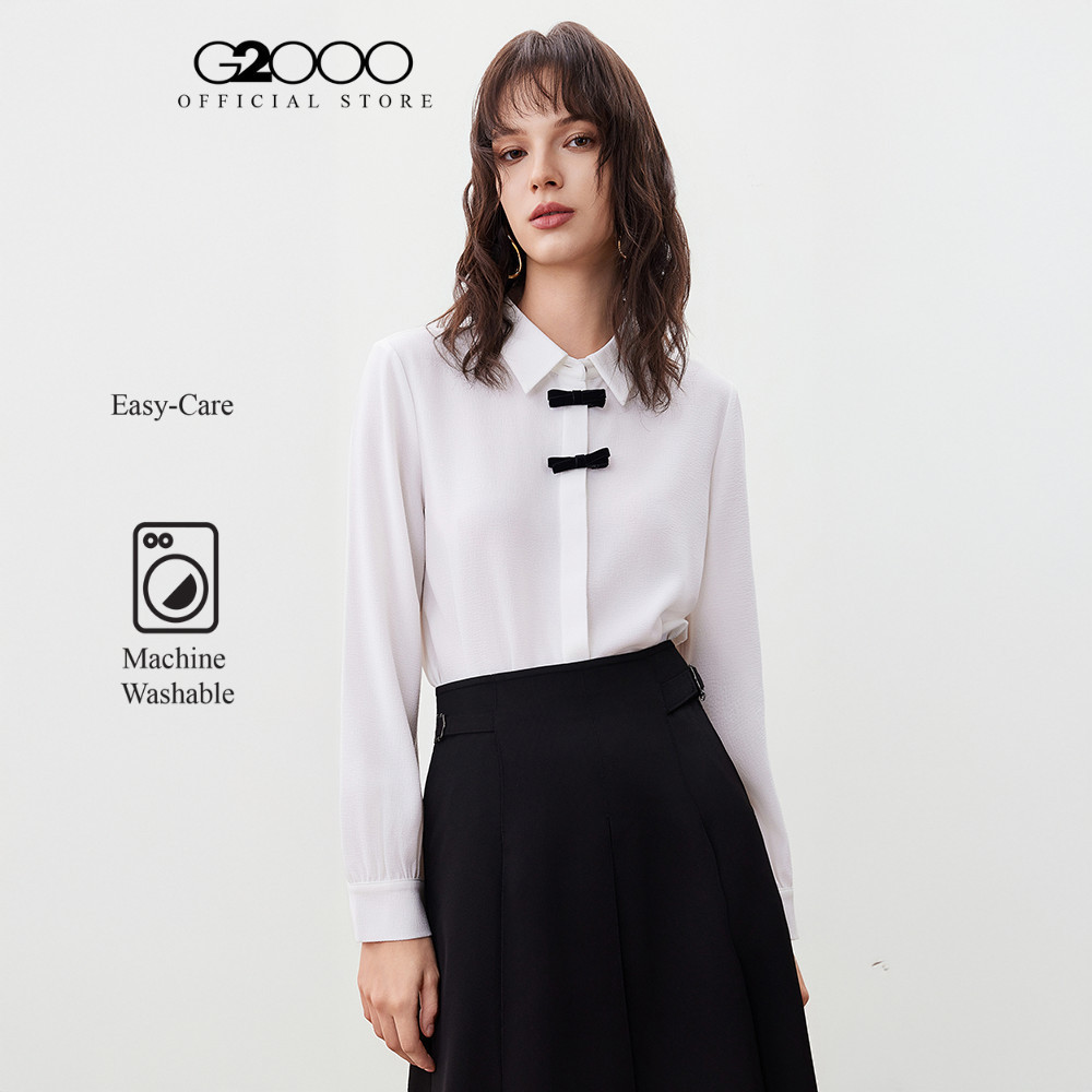 G2000 เสื้อเบลาส์สำหรับผู้หญิง ทรง Regular Fit รุ่น 5624110101 WHITE ราคา ถูกที่สุด ดีลบีเคเค