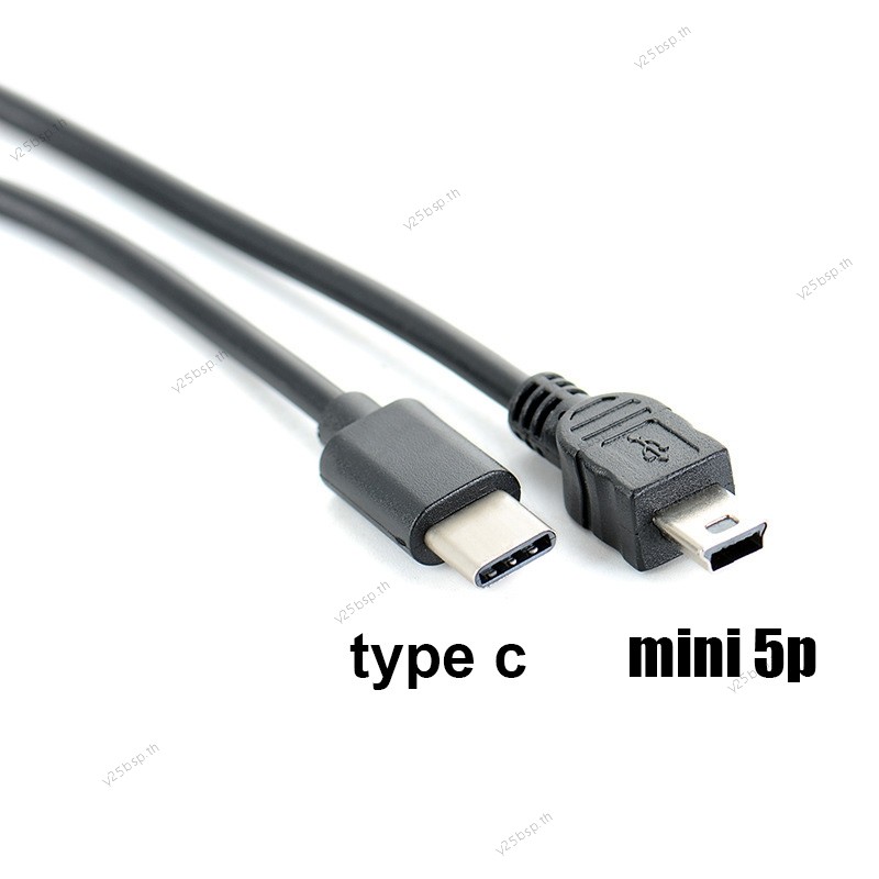 USB Type C 3.1 ชาย Mini USB 5 Pin B 5p ชายปลั๊ก Converter OTG connector อะแดปเตอร์ตะกั่วข้อมูลสําหรั