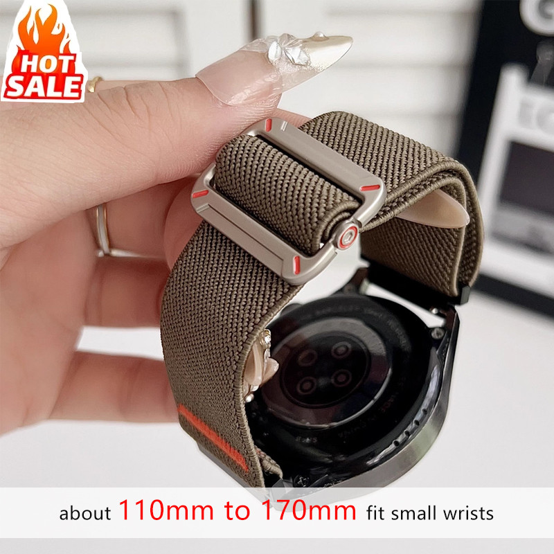 20 มม. 22 มม. ข้อมือไนลอนยืดหยุ่น ขนาดเล็ก สําหรับ Garmin Forerunner 165/55, Samsung Galaxy Watch 7/6/5/4, Redmi Watch 5 Active/5 Lite ผู้หญิง ผู้ชาย