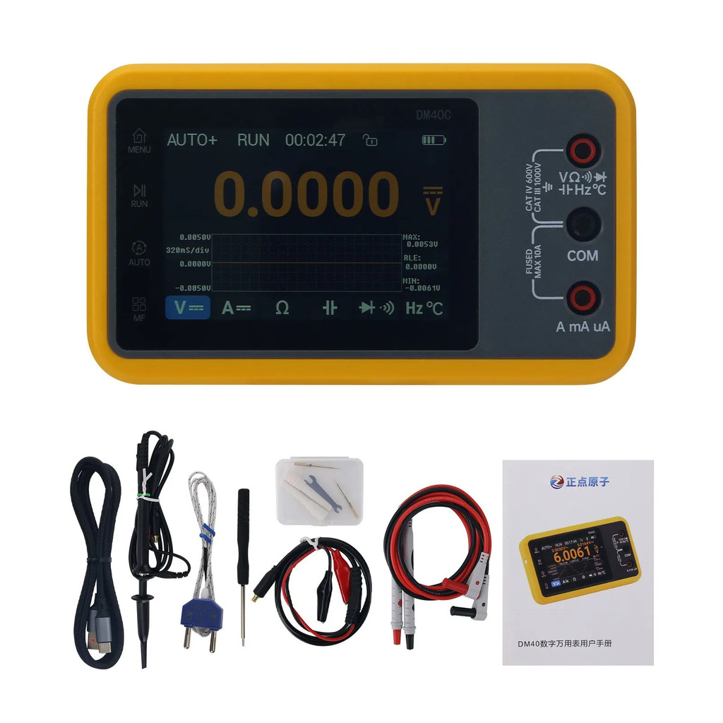 DM40C รุ่นพรีเมี่ยม 10Hz-60MHz มัลติมิเตอร์แบบดิจิตอลแบบพกพา Oscilloscope สัญญาณเครื่องกําเนิดไฟฟ้า 