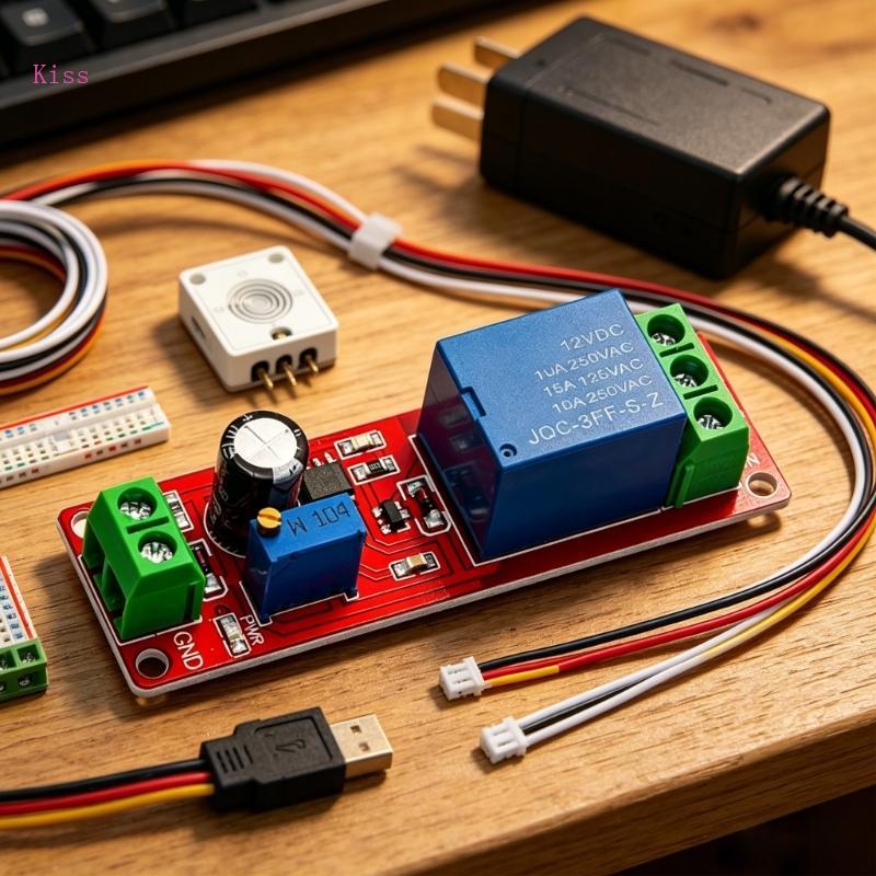 Kiss ขนาดเล็ก NE555 Delay Timer Module Relays Switching Module สําหรับเครื่องใช้ไฟฟ้ารถยนต์