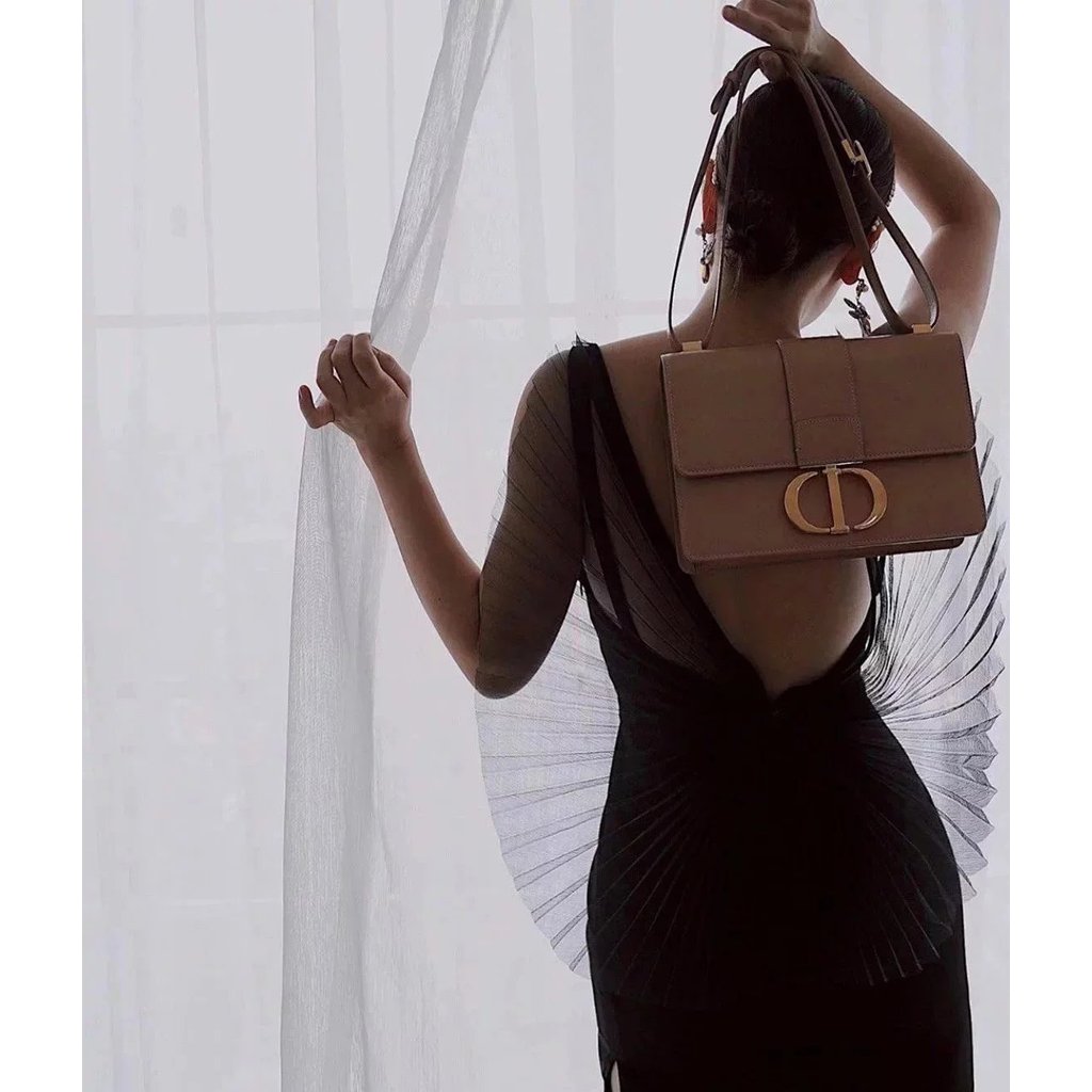 Dior Female Bag Saddle Bag Three Grid 5 Grid Badge Style Dior Bag Crossbody
