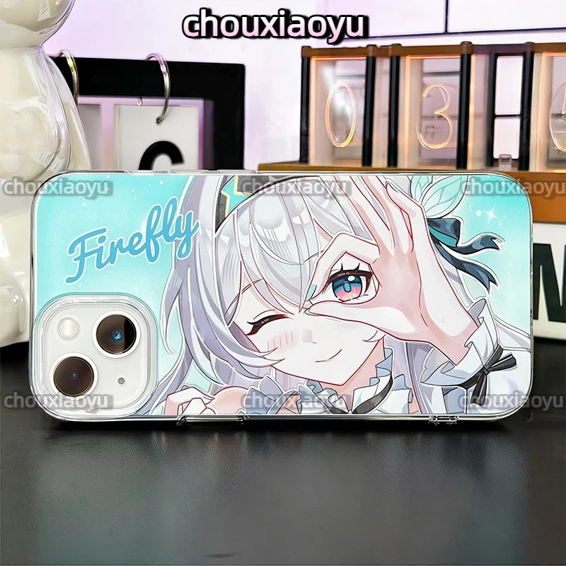 เหมาะสําหรับ VIVO IQOO15 R IQOO13 IQOO12 IQOONeo10 IQOOZ9 X300 Pro Y36 V70 V27 V29 V30 V40 เคสโทรศัพท์ Firefly อะนิเมะ Feather เส้นด้าย