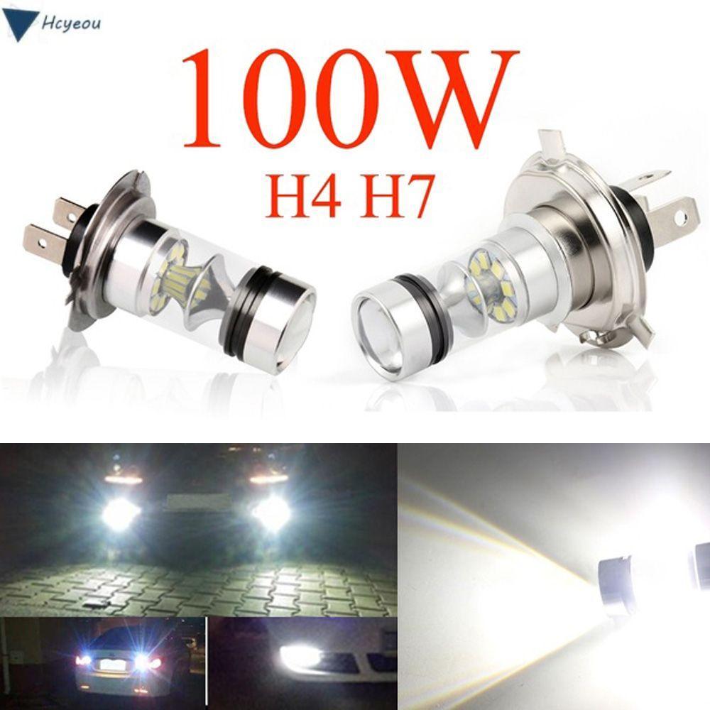 HCYEOU H4 H7 ไฟขับรถร้อน 100W 8000K