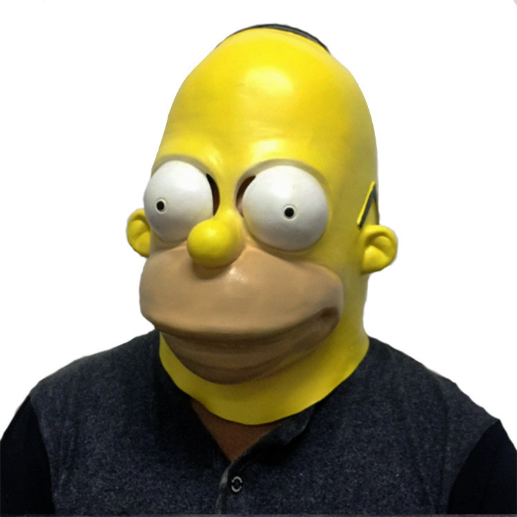 ตัวละครภาพยนตร์ Simpson Family Mask, Simpsons Halloween Masquerade Latex Helmet Prop Elegance และบรร
