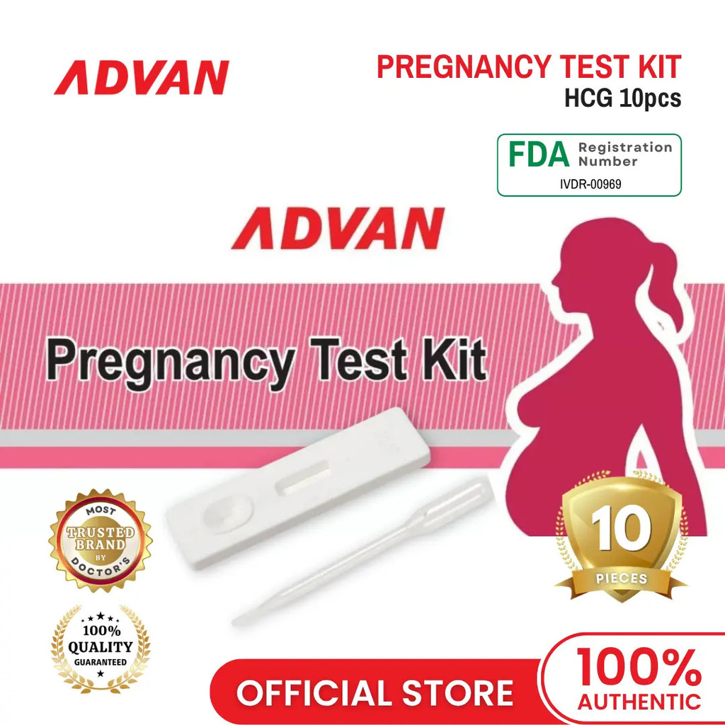 Advan 10pcs HCG Pregnancy Test Cassette Type Kit