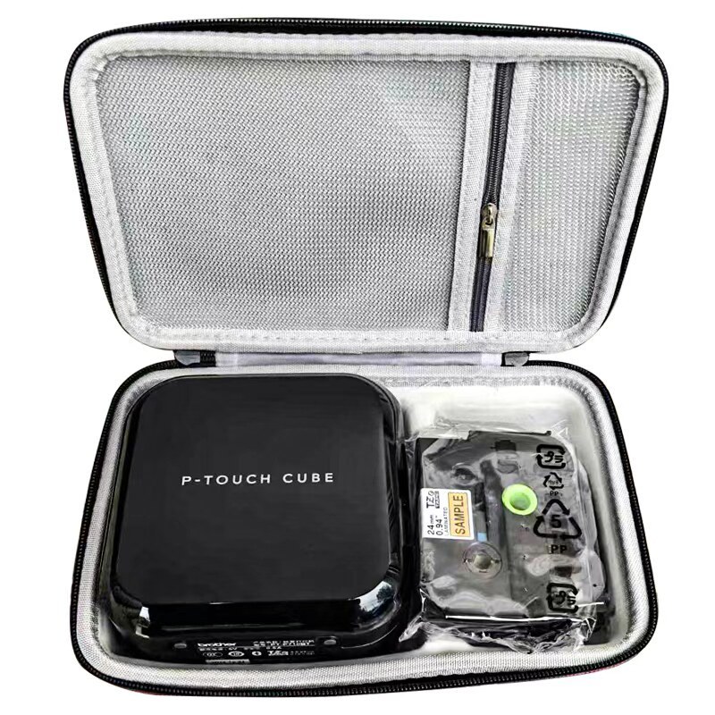 เหมาะสําหรับเครื่องพิมพ์ฉลาก Brother PT-P710BT/P300BT กระเป๋าเก็บ Hard Shell กล่องป้องกันกระเป๋ากันก