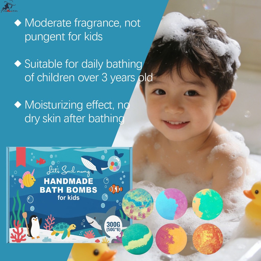 Ocean Themed Bath Ball Set Skin Friendly Moisturizing Body Care สําหรับครอบครัวใช้