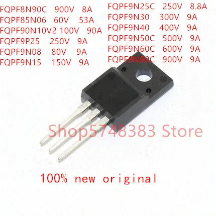 5PCS FQPF8N90C FQPF85N06 FQPF90N10V2 FQPF9N08PF9N15 FQPF9N25C FieldPF9N30PF9FQPFQ50C ทรานซิสเตอร์FQP